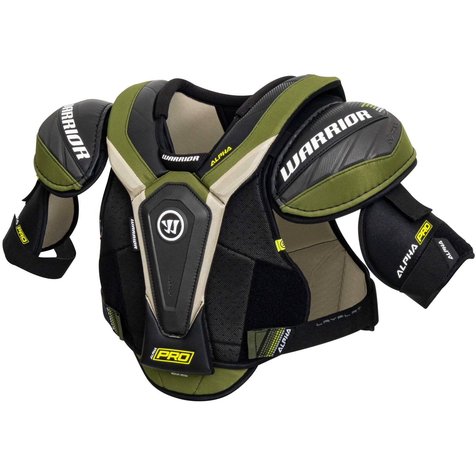 Warrior Senior Schutzausrüstung Alpha PRO Schulterschutz schwarz XS