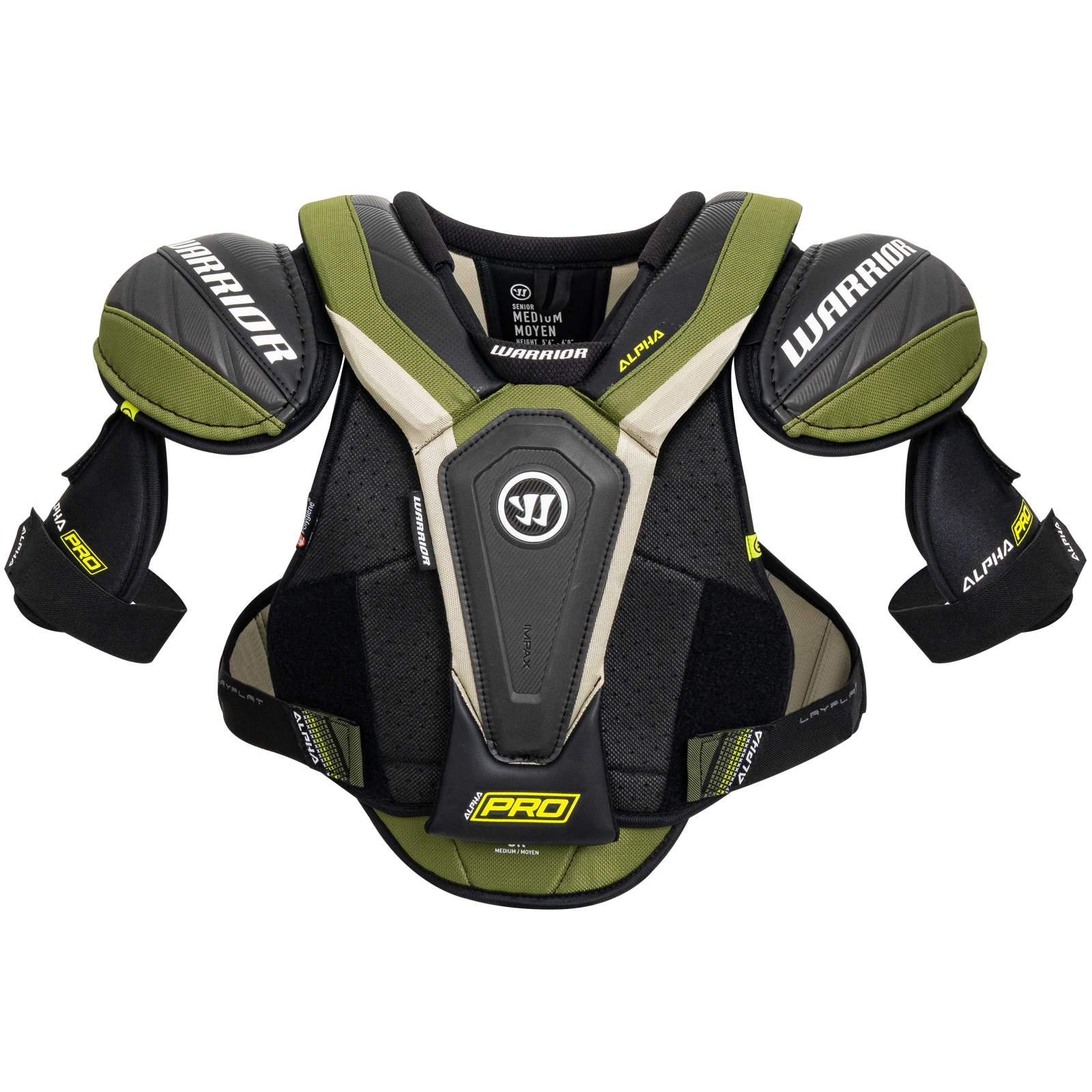 Warrior Senior Schutzausrüstung Alpha PRO Schulterschutz schwarz XS